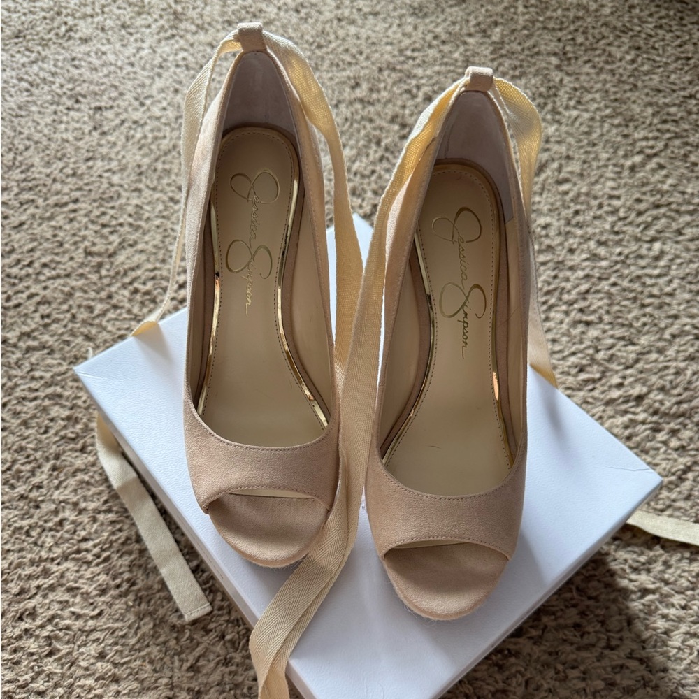 Jessica Simpson Womens Zavida Ankle Strap Wedge Sandals *BRAND NEW* - Picture 2 of 5